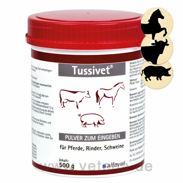 Tussivet Hustenmittel Pferd, Rind, Schwein 1 Tussivet Hustenmittel Pferd, Rind, Schwein