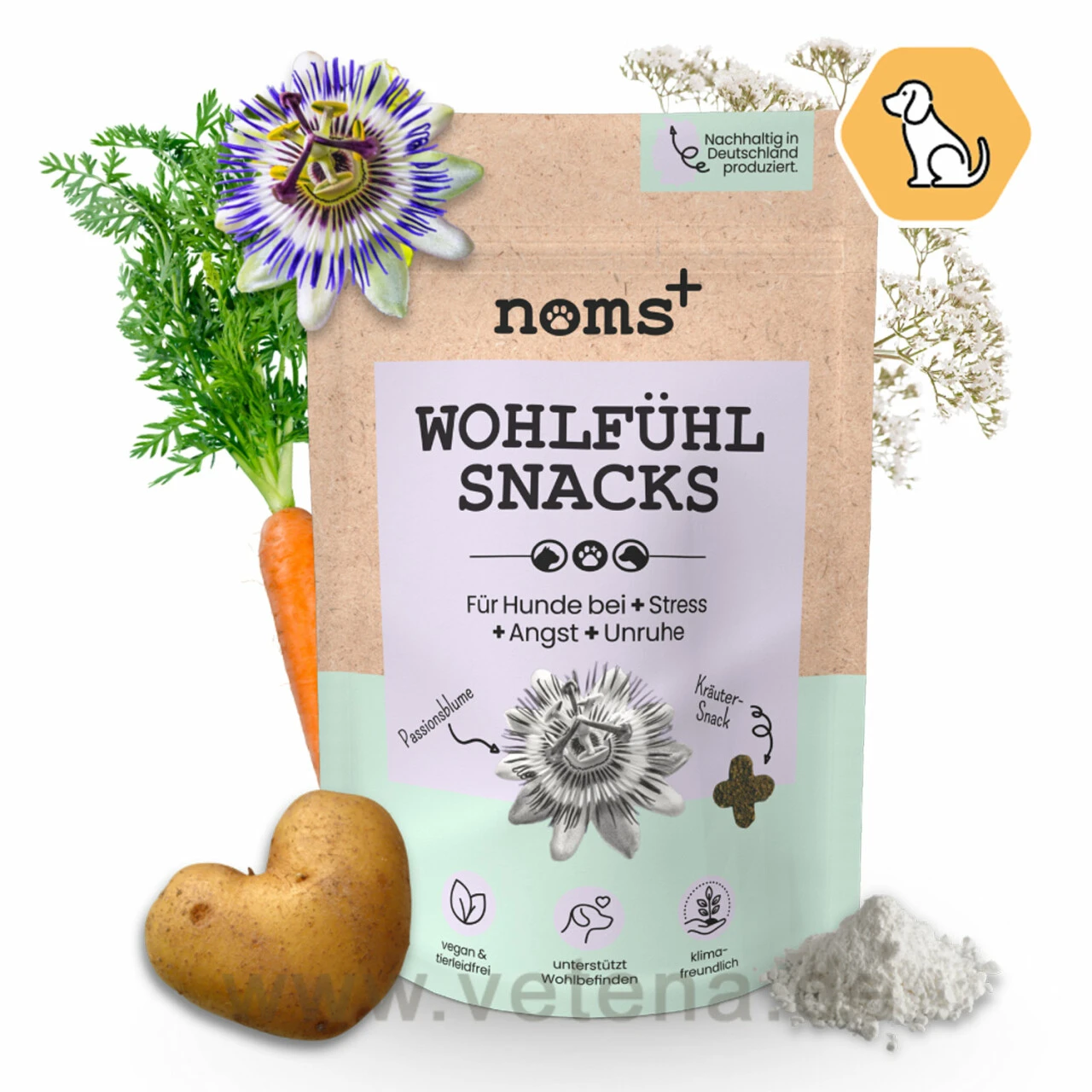 Noms+ Wohlfühlsnacks Für Hunde 1 Noms+ Wohlfühlsnacks Für Hunde
